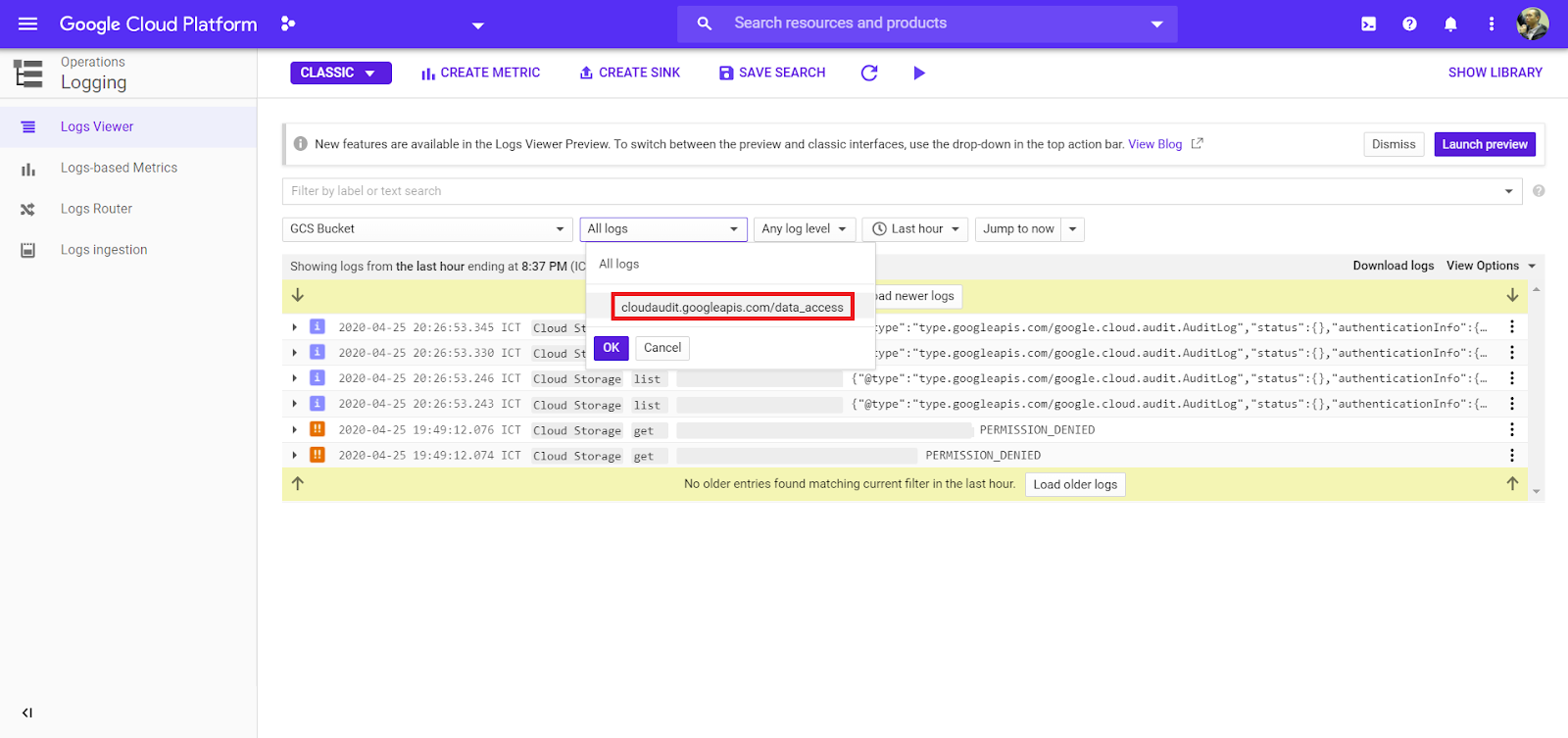 ตรวจสอบการเข้าถึงข้อมูลบน GCP ด้วย Data Access audit log