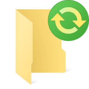 Iconos de archivos sin conexión mostrados sin superposición de iconos
