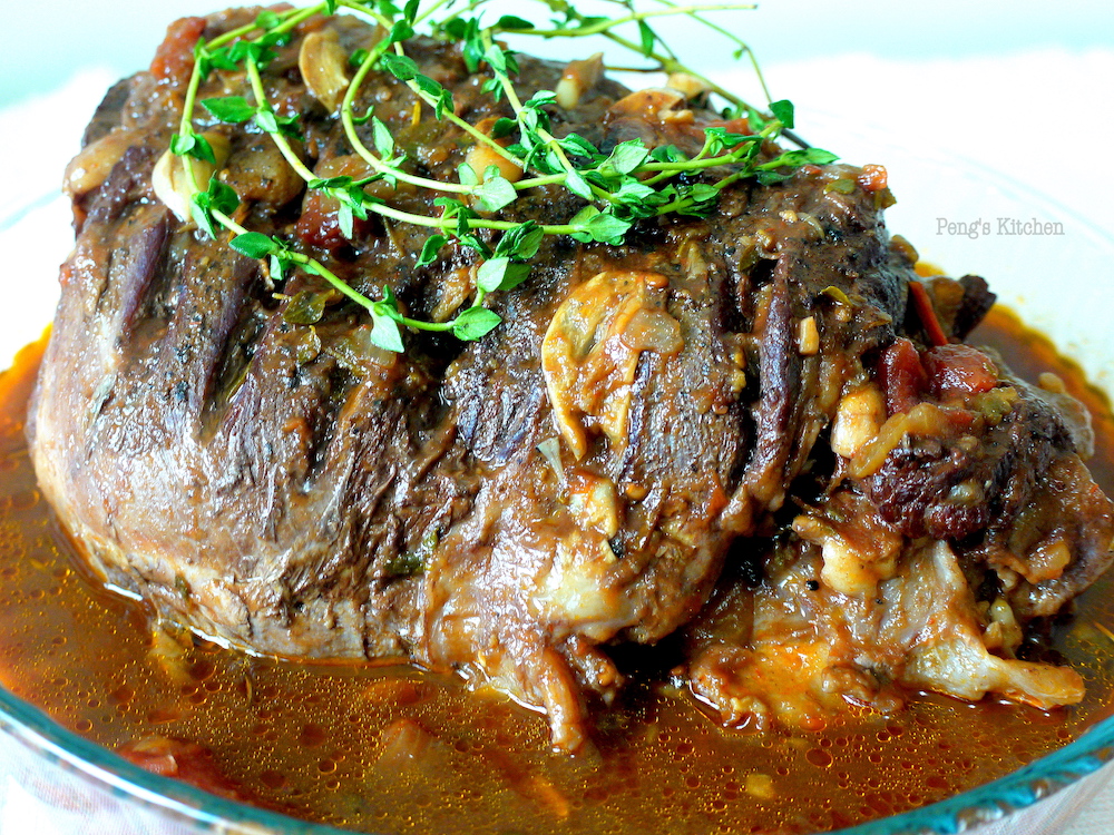 Peng's Kitchen Braised Lamb Leg in Red Wine