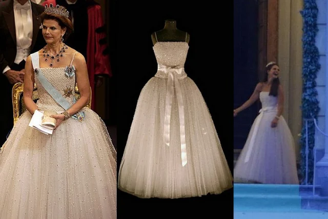 Princess Madeleine wears one of her mother's dresses to wedding reception