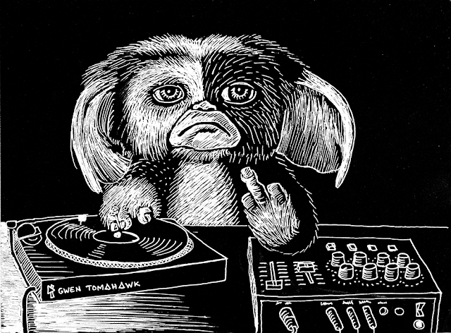 Gwen Tomahawk Gizmo Gremlins Joe Dante DJ Illustration Seine et Marne Fontainebleau Gwen Tomahawk Gizmo Gremlins Joe Dante DJ Illustration Seine et Marne Fontainebleau