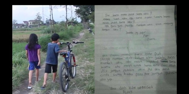 Surat Cinta Anak SD Untuk Sang Kekasih, Ini Isinya Bikin Ngelus Dada