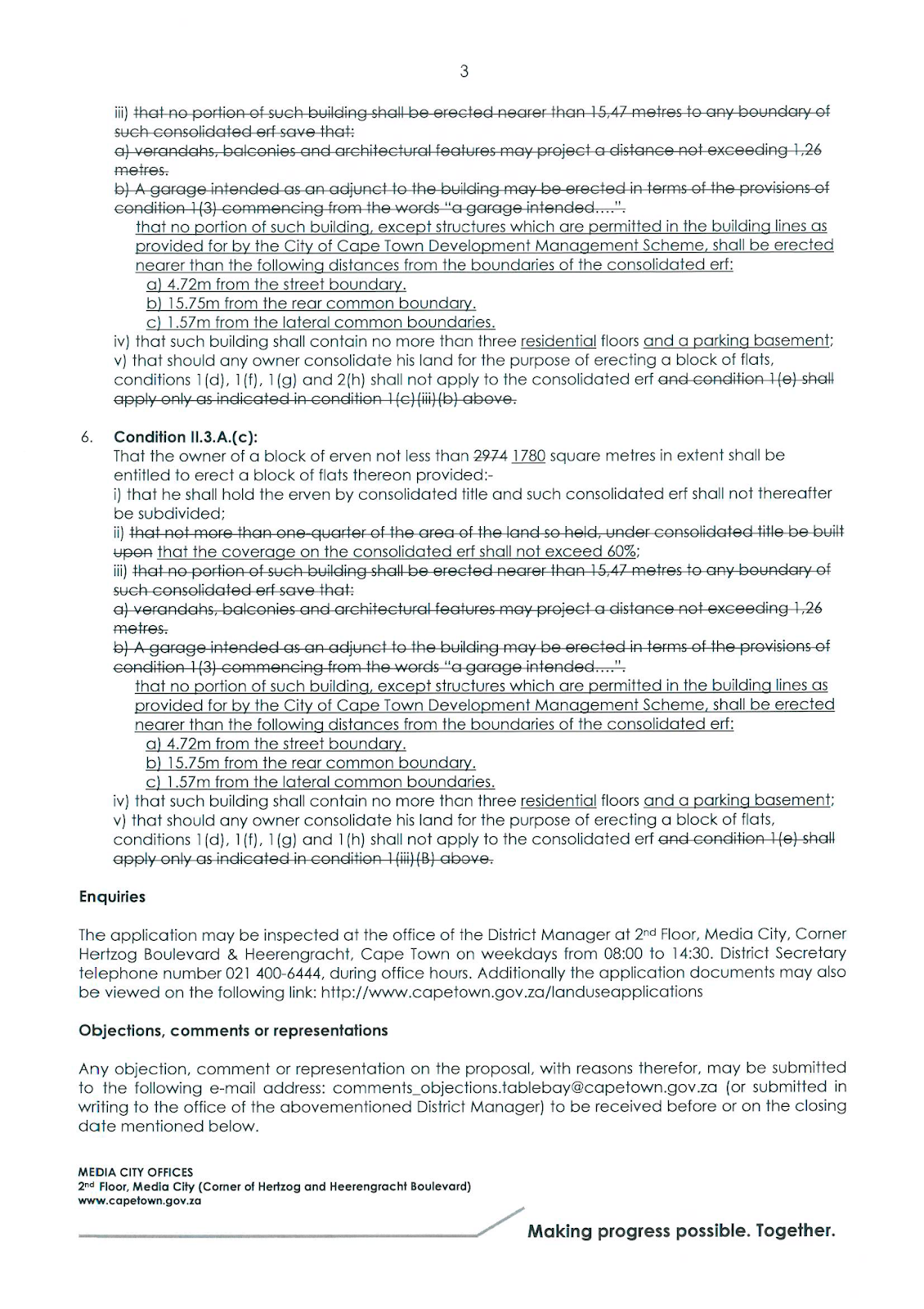 Camps Bay & Clifton Ratepayers & Association Application for deletion