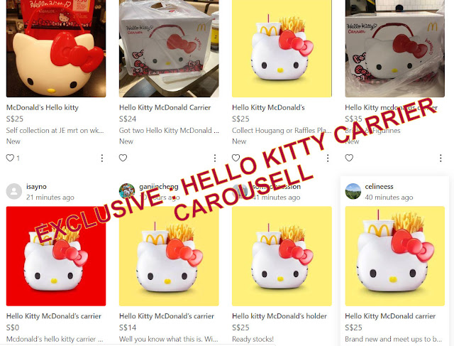 McDonald's Hello Kitty Carrier - Now selling at Carousell for $80!