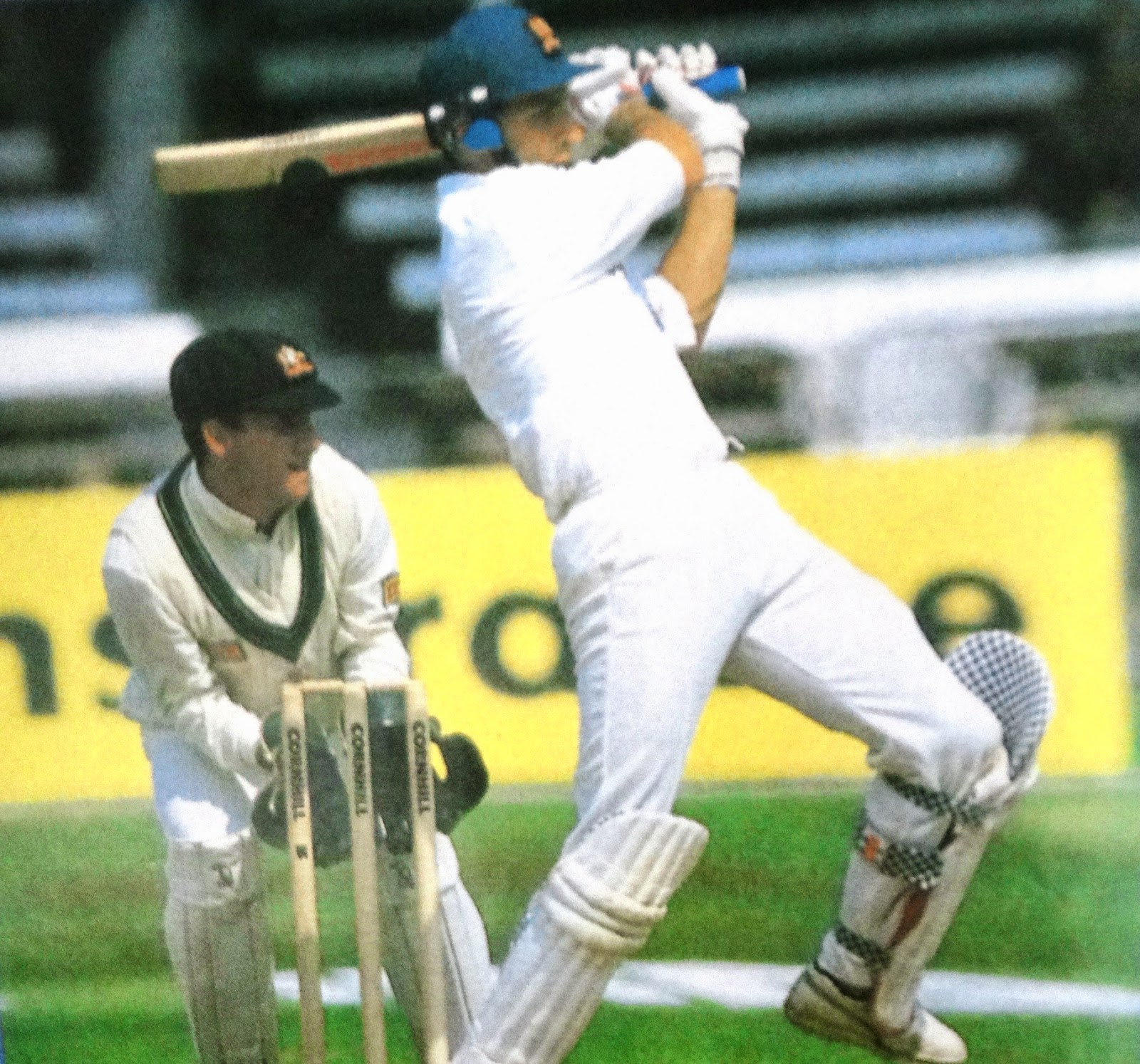 Cricket Gloden Moments: A Young Nasir Hussain Playing the Pull Shot Cricket Gloden Moments: A Young Nasir Hussain Playing the Pull Shot