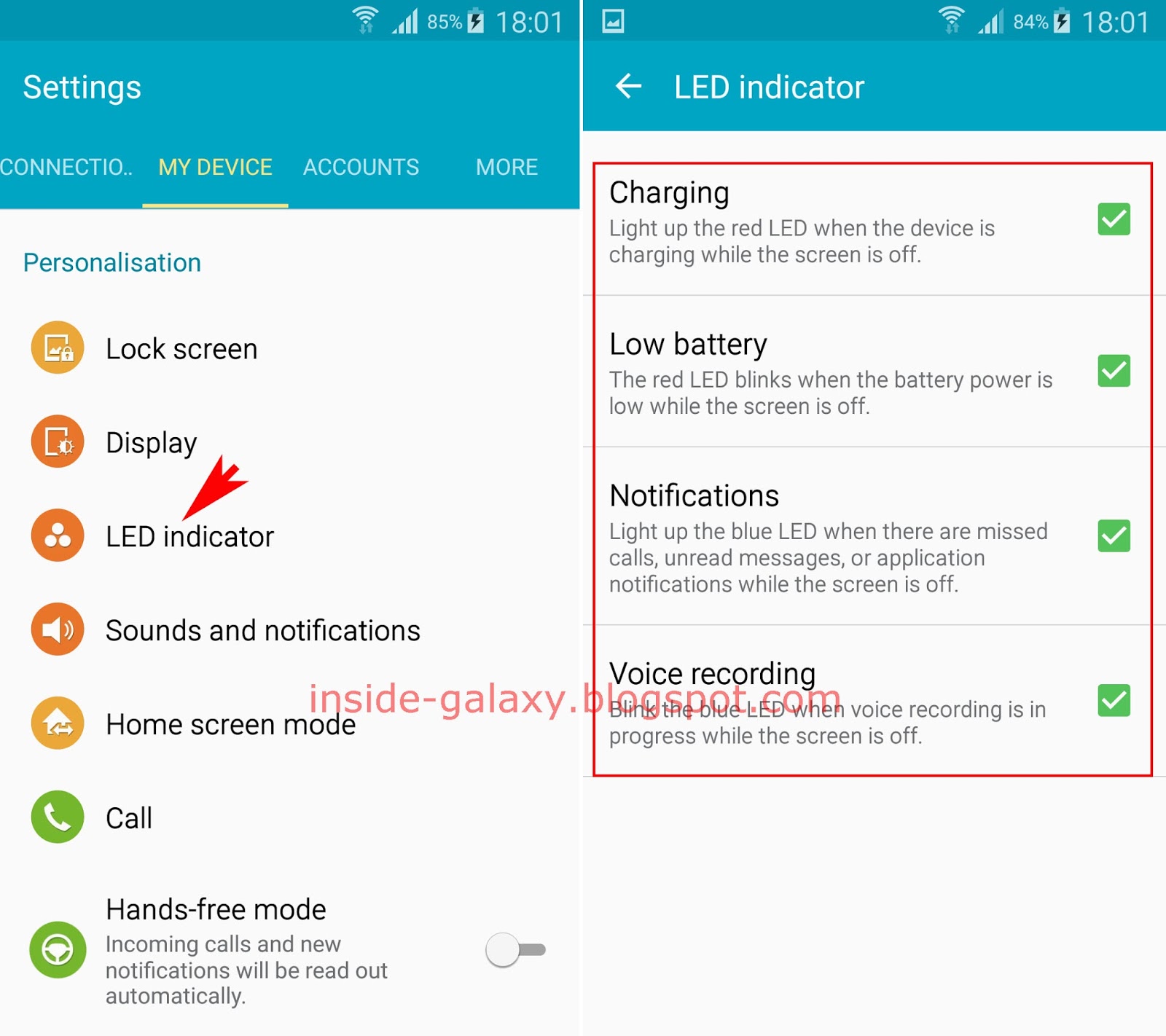 Inside Galaxy Samsung Galaxy S4 How to Enable or Disable LED