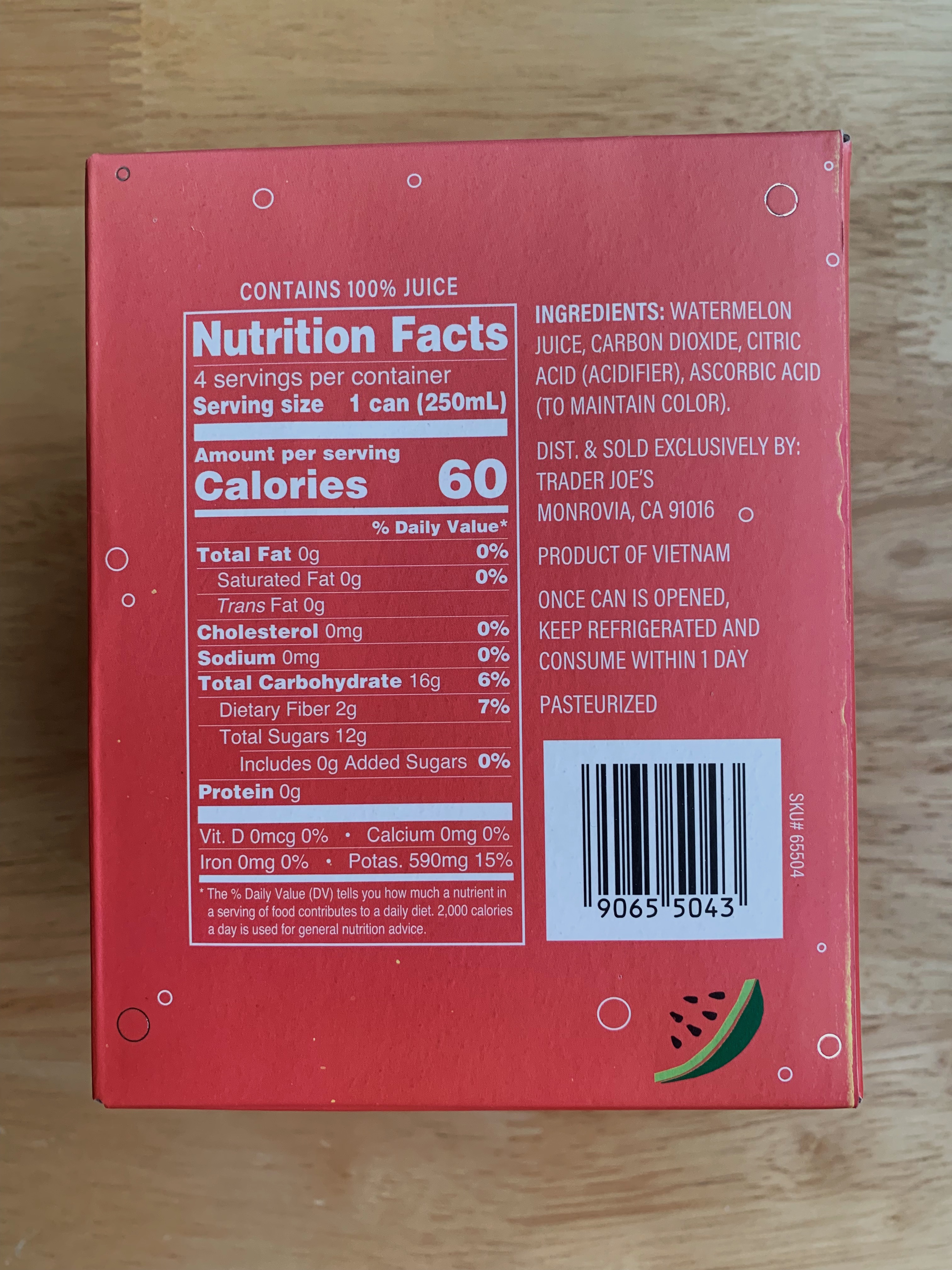 Trader Joe's Sparkling Watermelon Juice and Trader Joe's Watermelon