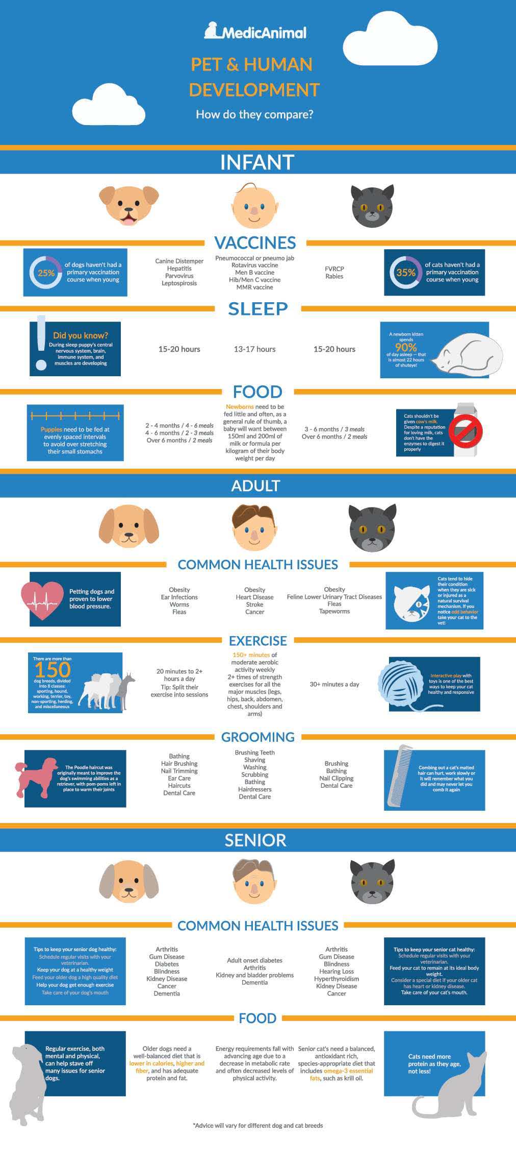 How Do They Compare Animals and Human Development #infographic
