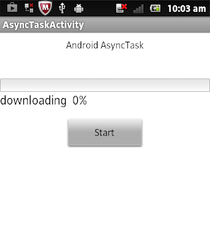 Android AcyncTask Example Android ProgressBar
