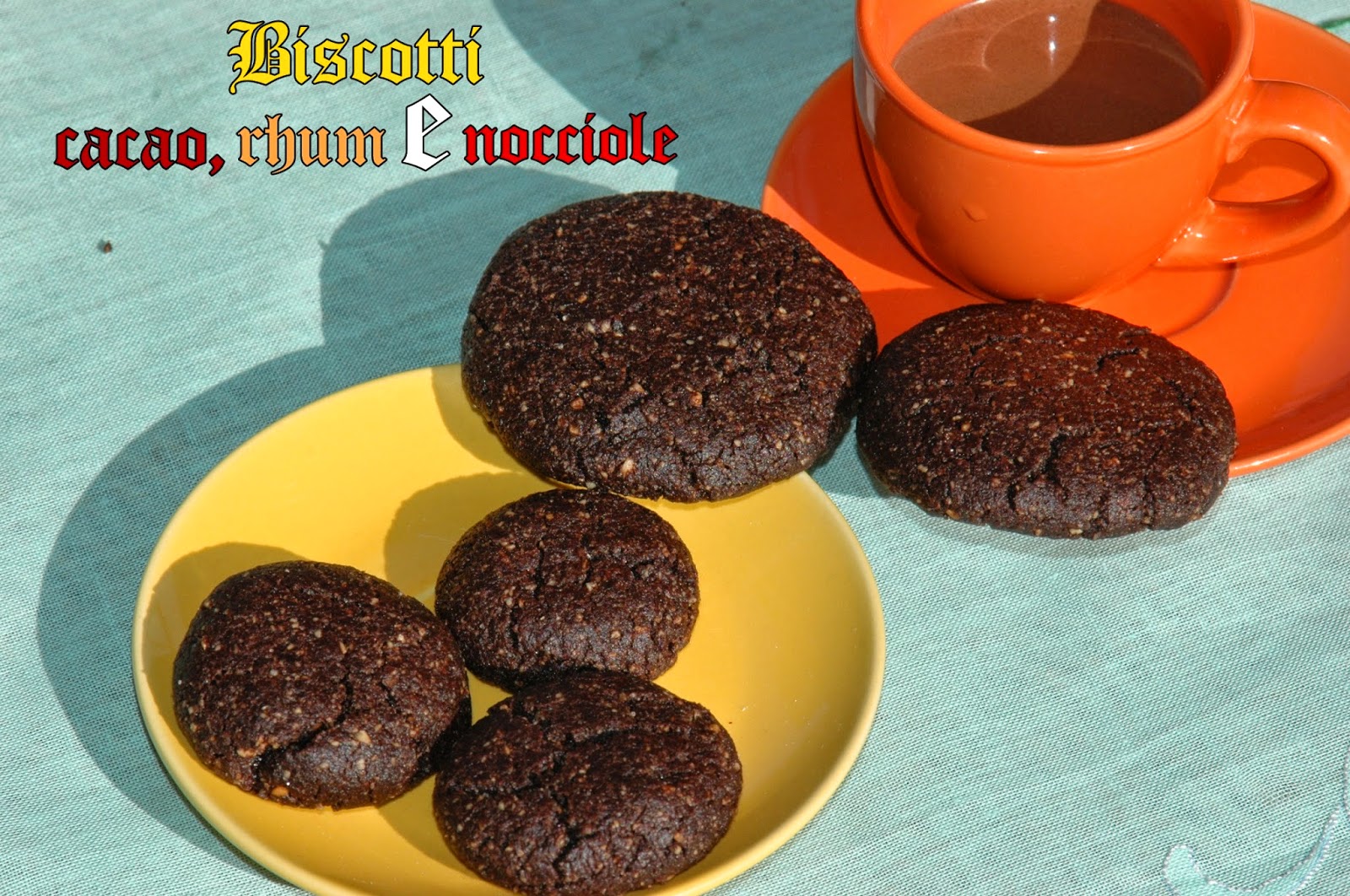 biscotti cacao, rhum e nocciole ( senza uova e lievito)