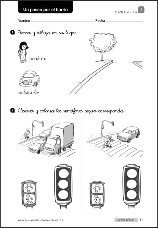 Material Educativo Cuaderno de trabajo de Ciencias Sociales 1º grado