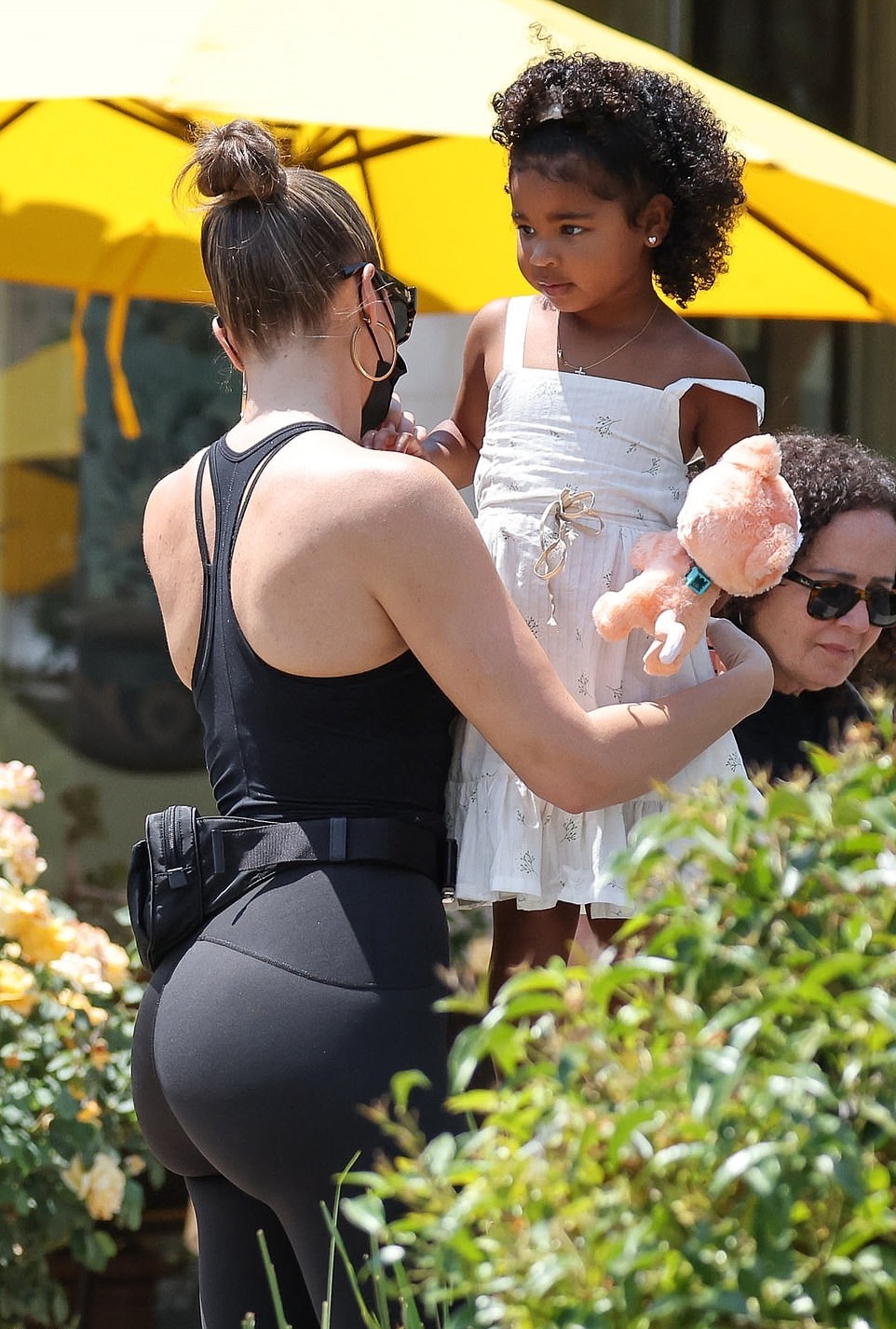 Khloe Kardashian and Tristan Thompson seen together as they take their daughter for lunch in Calabasas