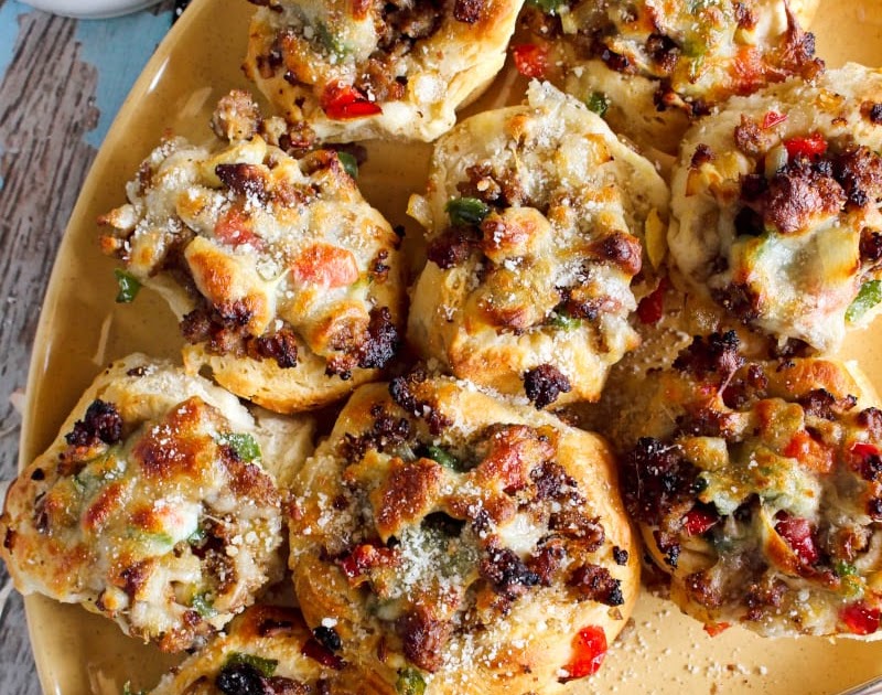 Sausage, Pepper, and Onion Biscuit Cups The Two Bite Club