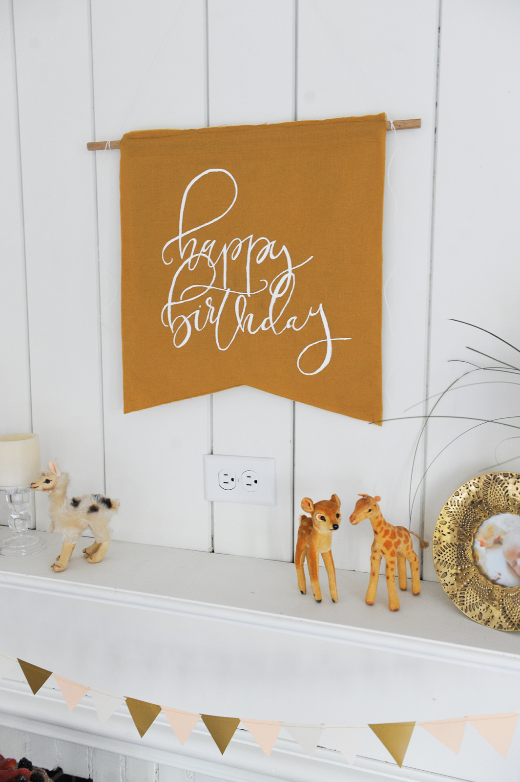 Flora and Fauna 1st Birthday Party Wall Hanging Banner