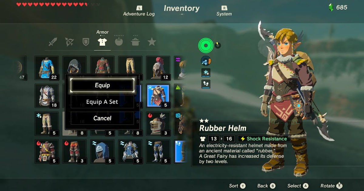 Hyrule Blog The Zelda Blog Breath of the Wild Inventory Improvement