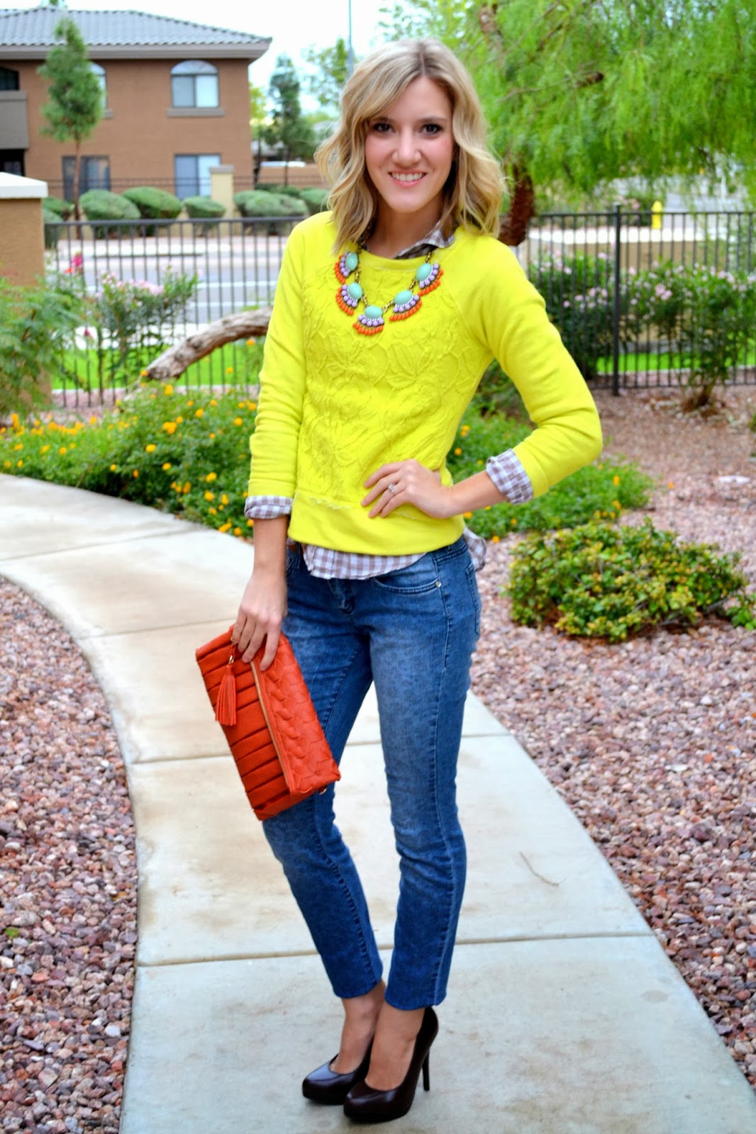 megan camille: neon, gingham, and... leopard???