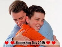 hug day images, a sensible father hugging his son on this hug day 2019