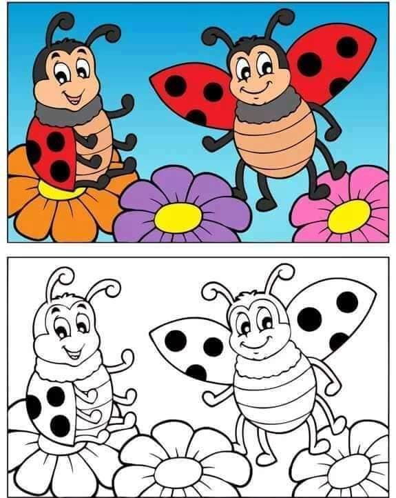 Fichas para colorear según modelo | Mundo de Rukkia