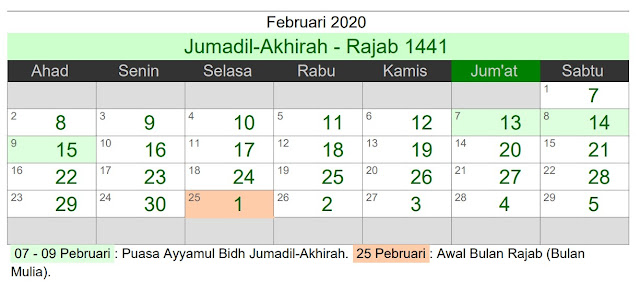 Kalender Islam 2020