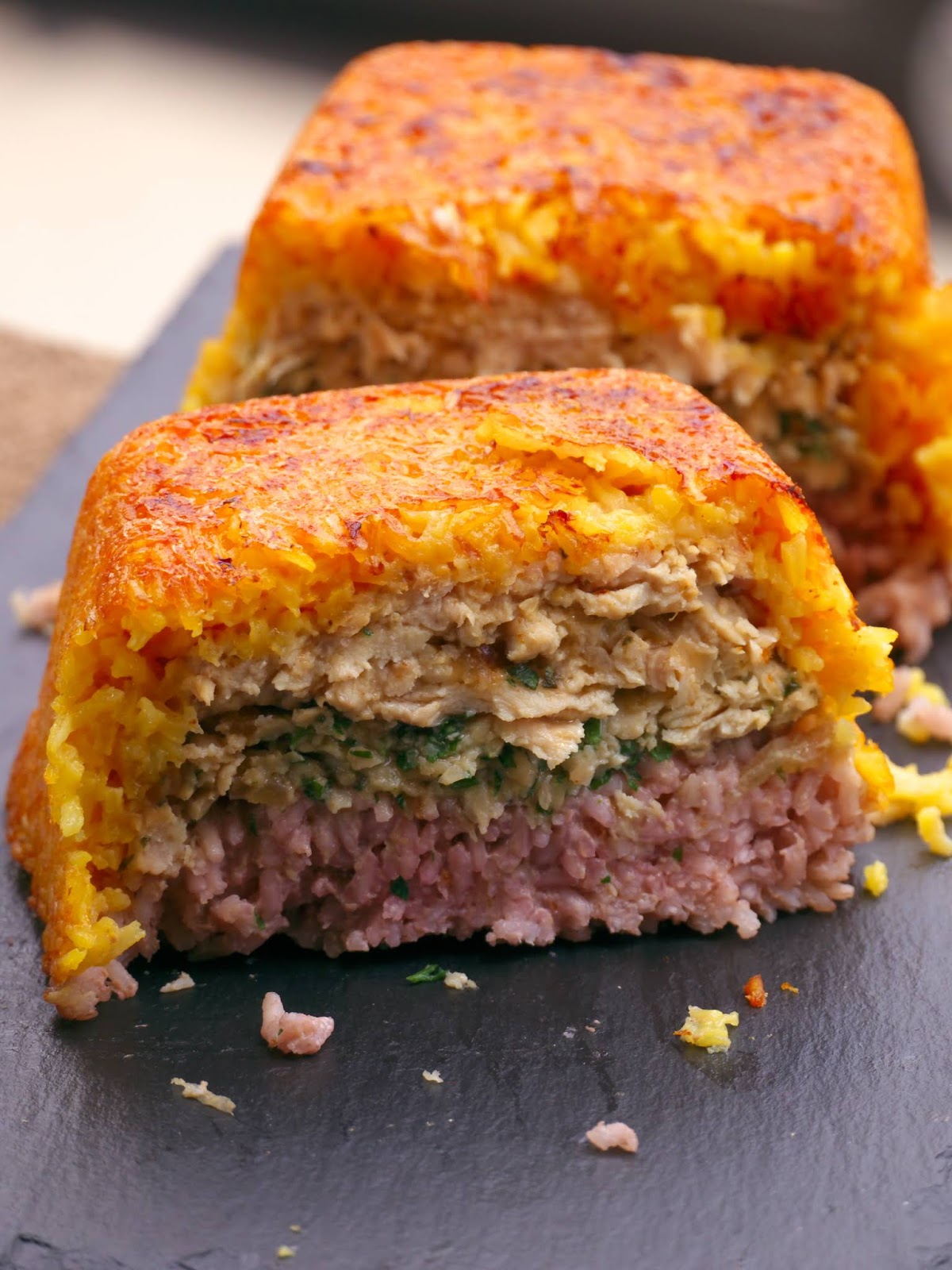 Pomegranate Tahchin; Persian baked rice in yogurt custard