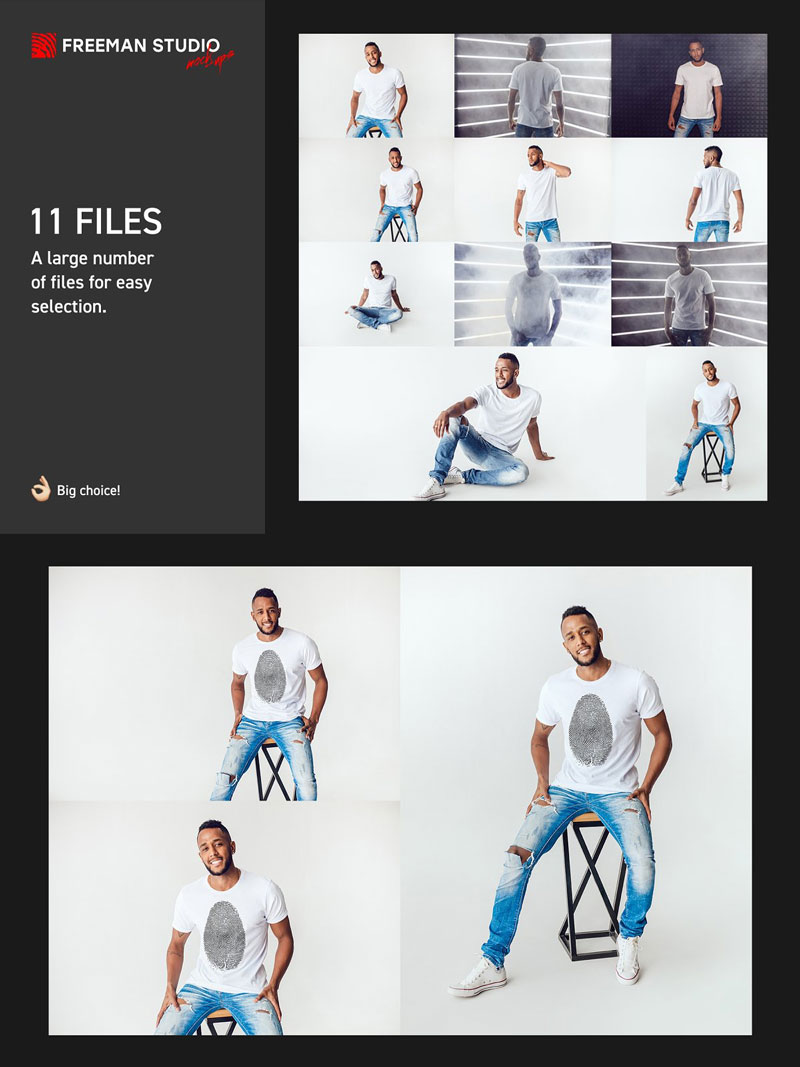 CreativeMarket - Men T-Shirt Mock-Up Set 5211187 2 Men T Shirt Mock Up Set 5211187