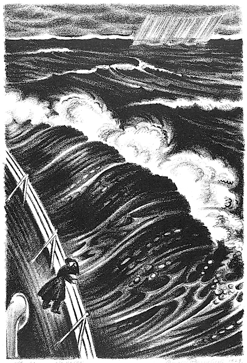Arnold Ronnebeck Arnold Ronnebeck stormy sea, a ship in heavy weather
