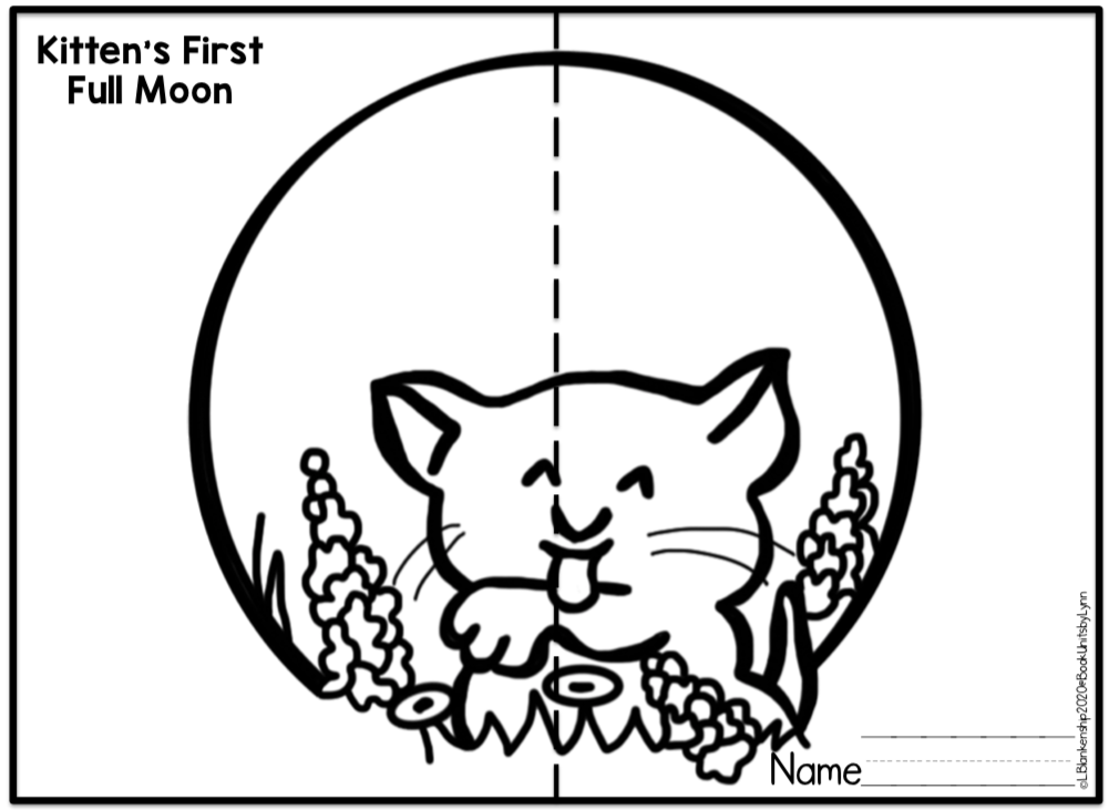 KITTEN'S FIRST FULL MOON BOOK CRAFT ~ Book Units by Lynn