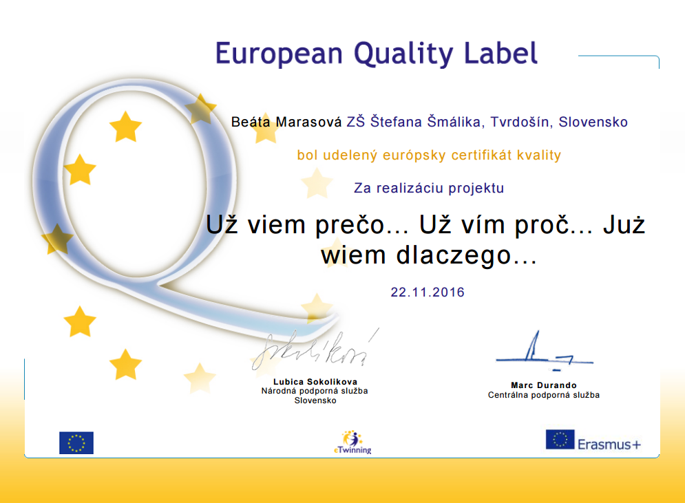 European Quality Label - SK