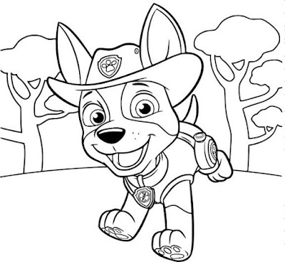 Paw Patrol Coloring Page for Kids of a Cute Cartoon Colour Drawing HD Wallpaper