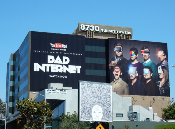Giant Bad Internet YouTube Red series billboard Giant Bad Internet YouTube Red series billboard