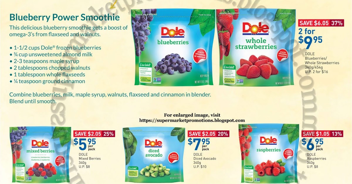 NTUC FairPrice Dole Frozen Fruits Promotion 24 September 07 October