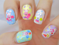 cheerleader nail easter bunnies