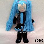 patron gratis muñeca hatsune miku amigurumi