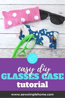 Learn how to sew a glasses case with this simple sewing tutorial and pattern.