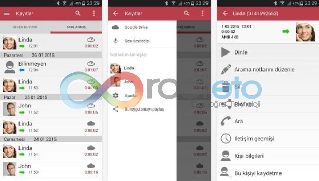 arama kaydedici rooteto