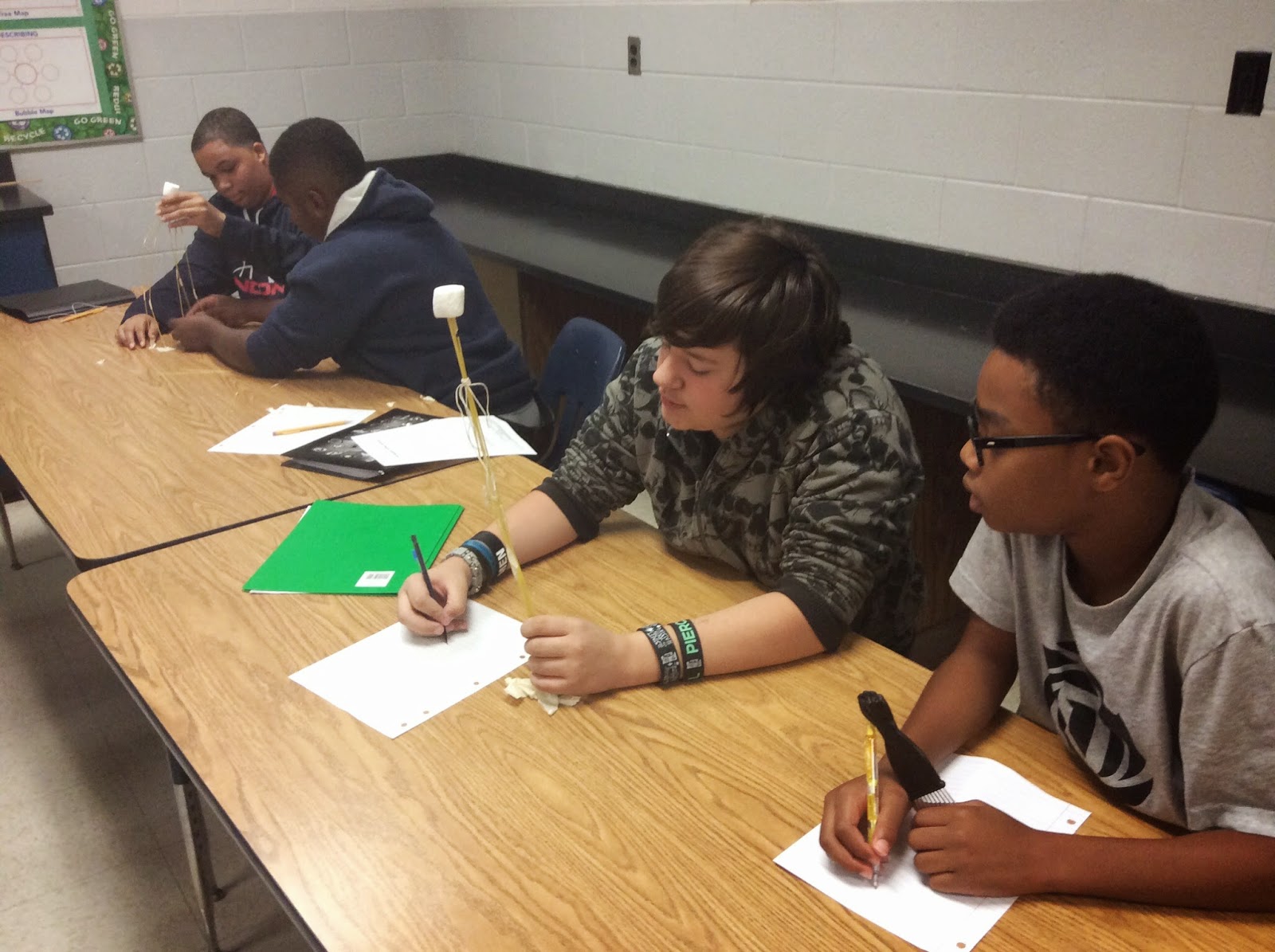 Talking Taylor Schools HOOVER MIDDLE SCHOOL Marshmallow Challenge time!