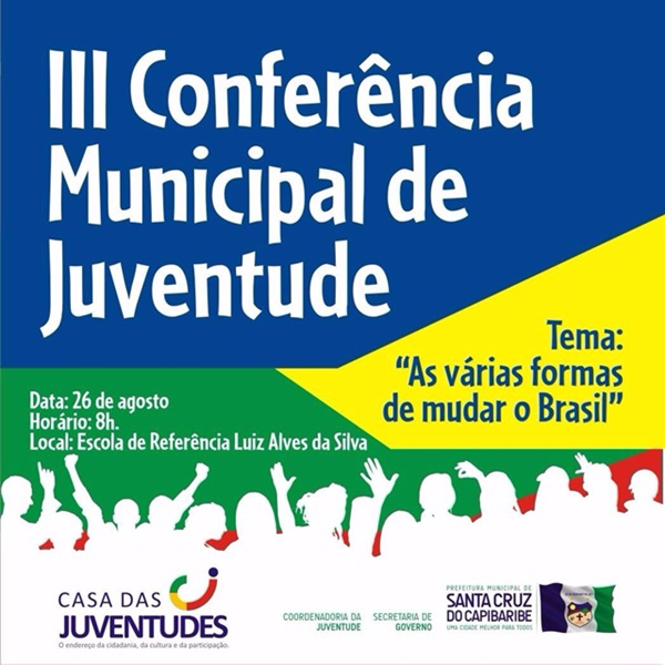 Conferência Municipal de Juventude acontecerá nesta quarta em Santa Cruz