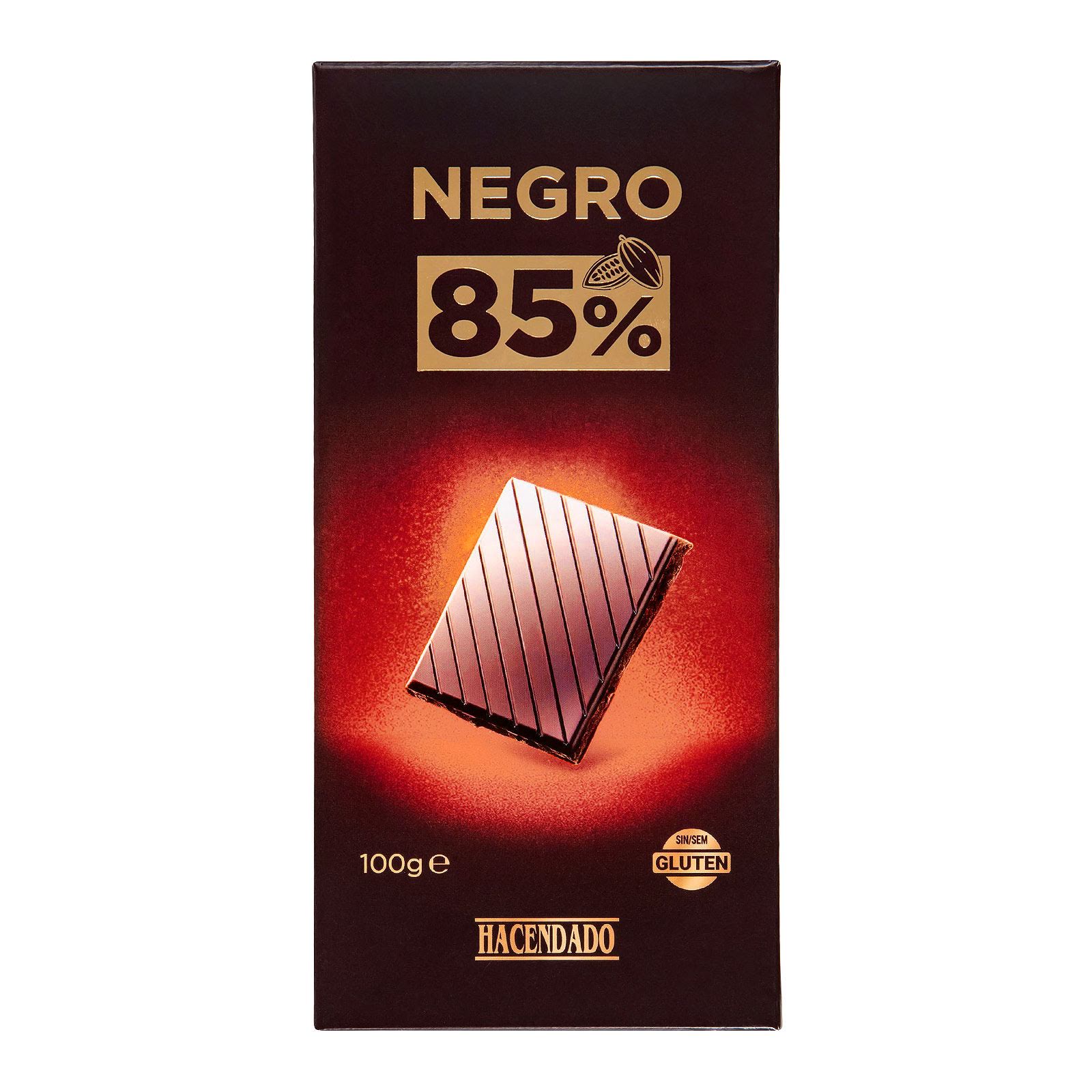 Chocolate negro extrafino 85% de cacao Hacendado