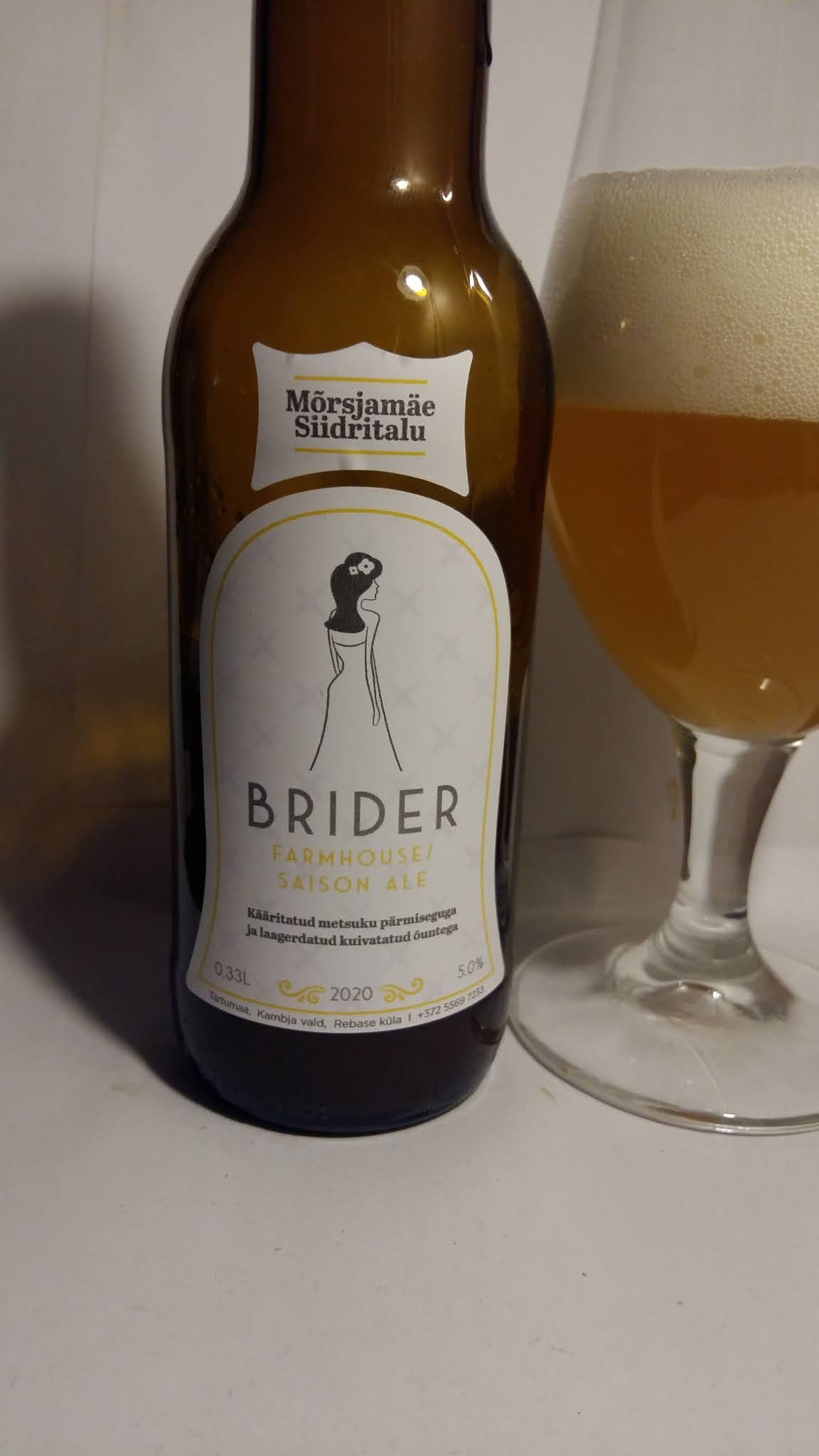 Gambrinuse õllepäevik Brider farmhouse saison ale