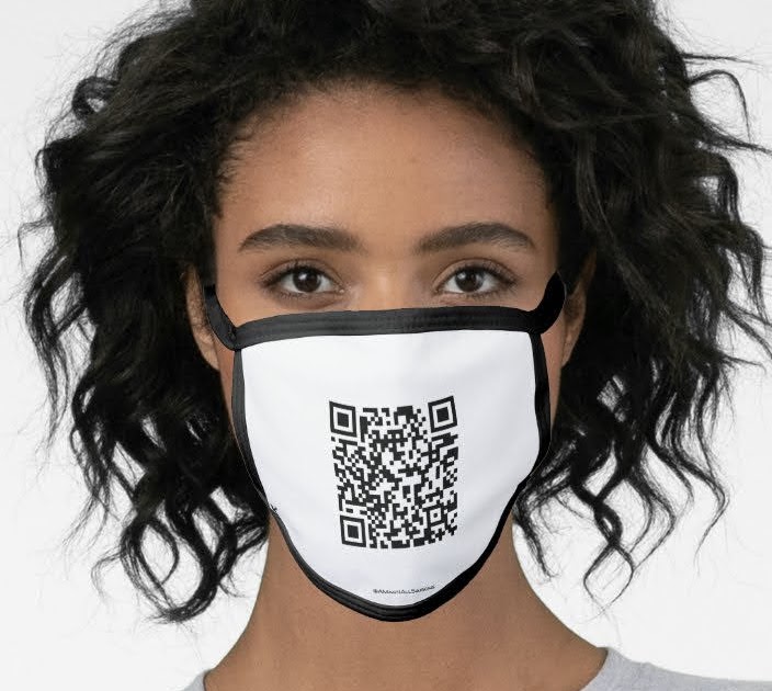 Security Memetics EICAR Test QR Code Face Mask