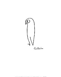 Monochrome bird by Picasso