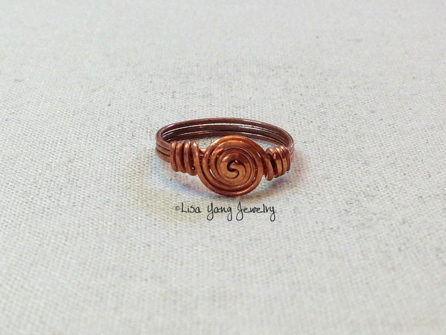 Lisa Yang Jewelry Free Tutorial Spiral or Rose Wire Wrapped Ring