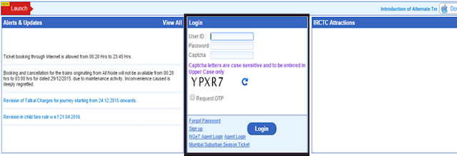 IRCTC Login Account | Online Tatkal Ticket Booking | nget.irctc.co.in