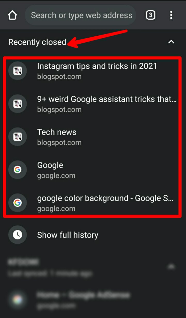 How to Reopen Recently Closed Tabs on Chrome in Android and PC