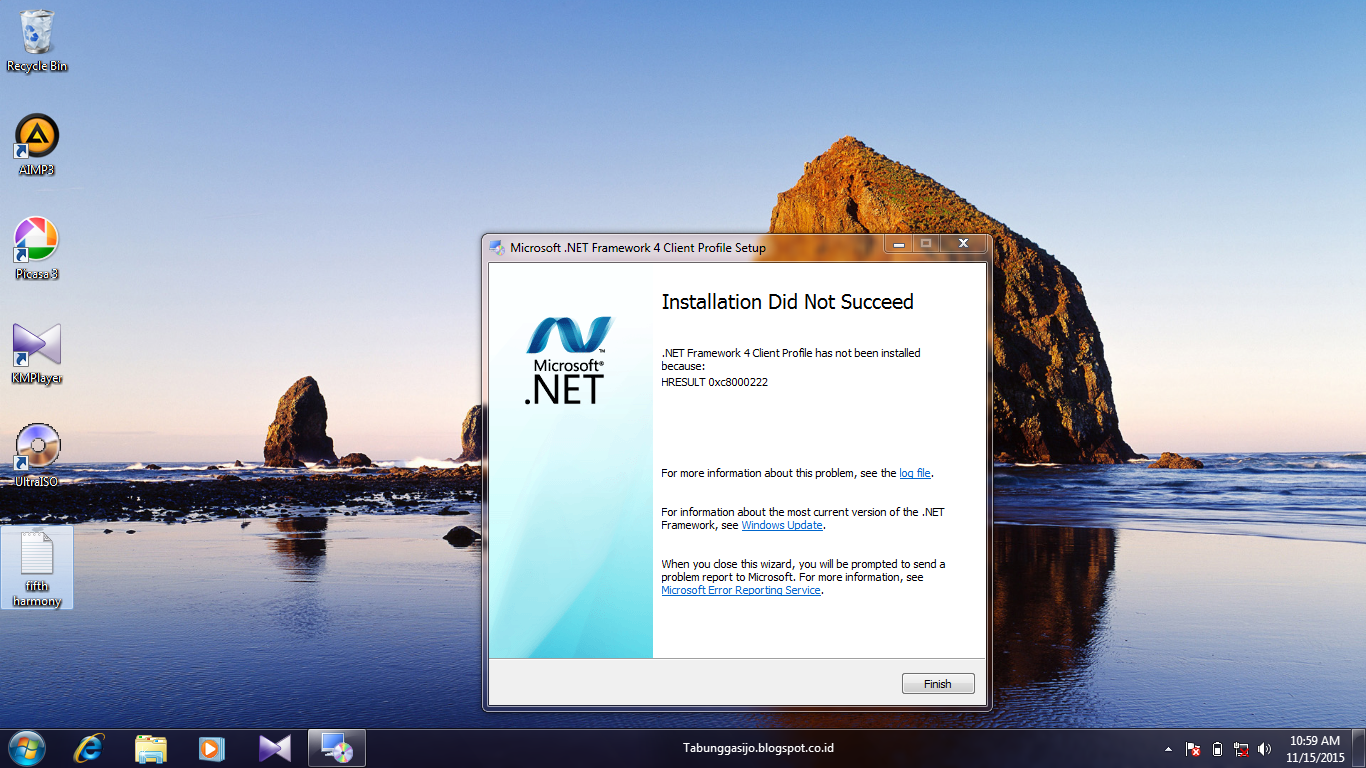 Failed hresult. Net Framework 4.5 для Windows 7. Microsoft .net Framework client profile фото программы на черном фоне.