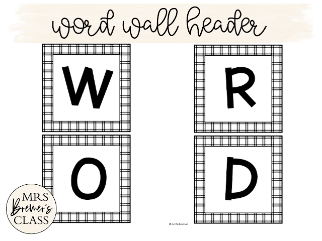 Word Wall editable to print your own spelling words sight words  for the classroom K-2