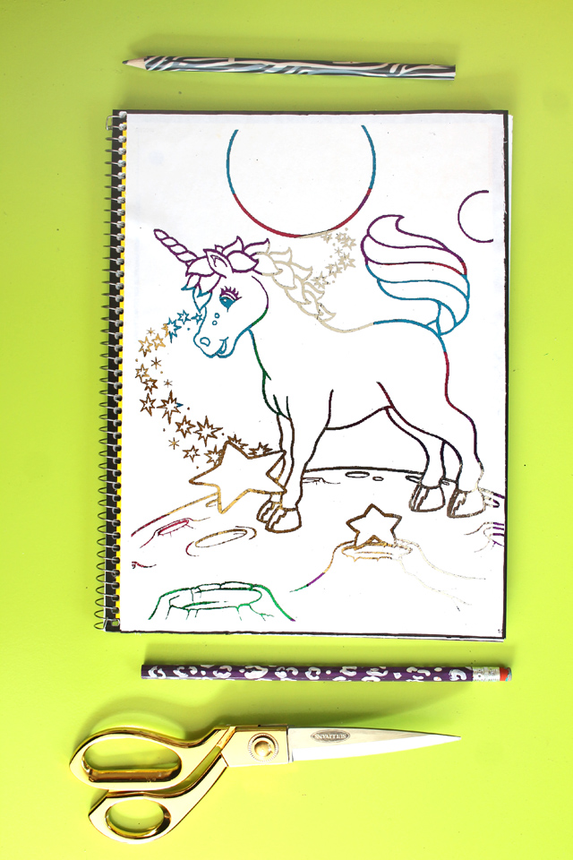 Make your own Lisa Frank inspired notebooks and school supplies!