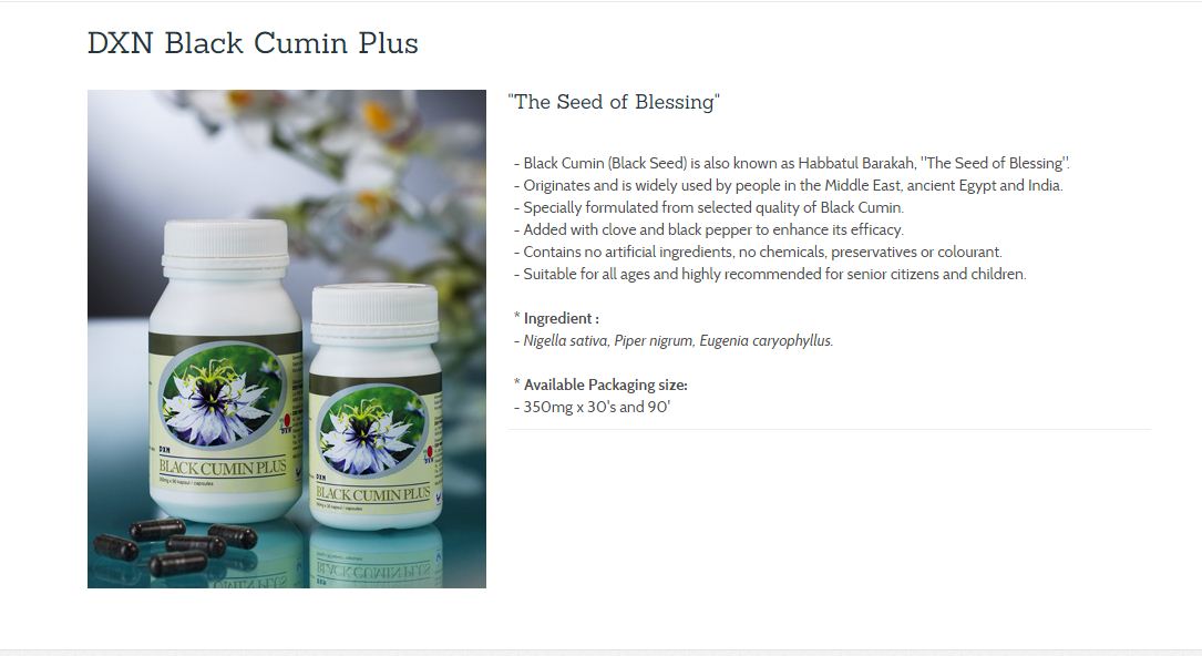 DXN Black Cumin Plus