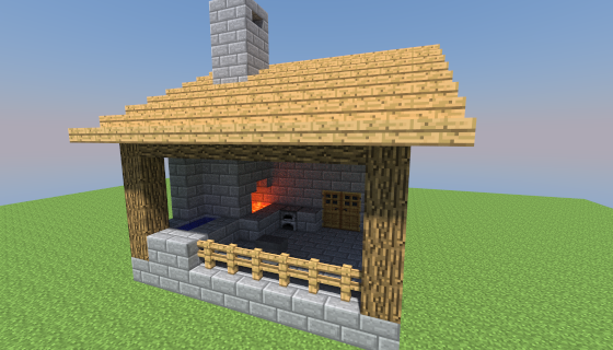 here is another medieval building a forge it has a small room next to ...