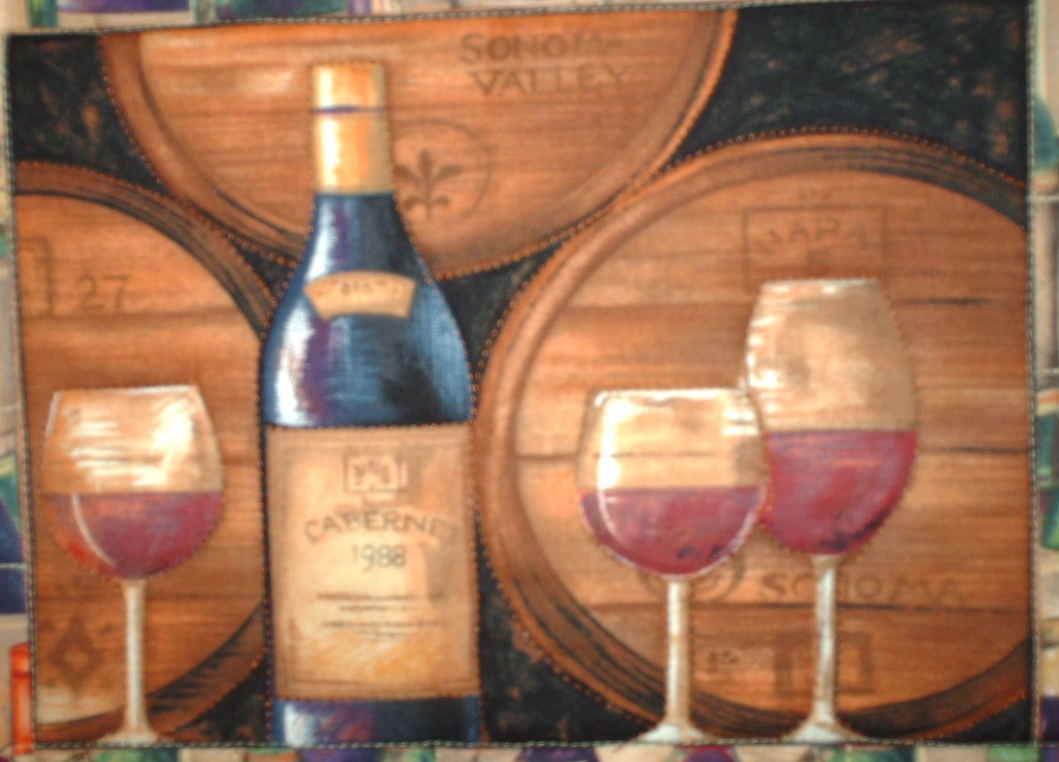 catstaffquilting Wine Bottle Placemats